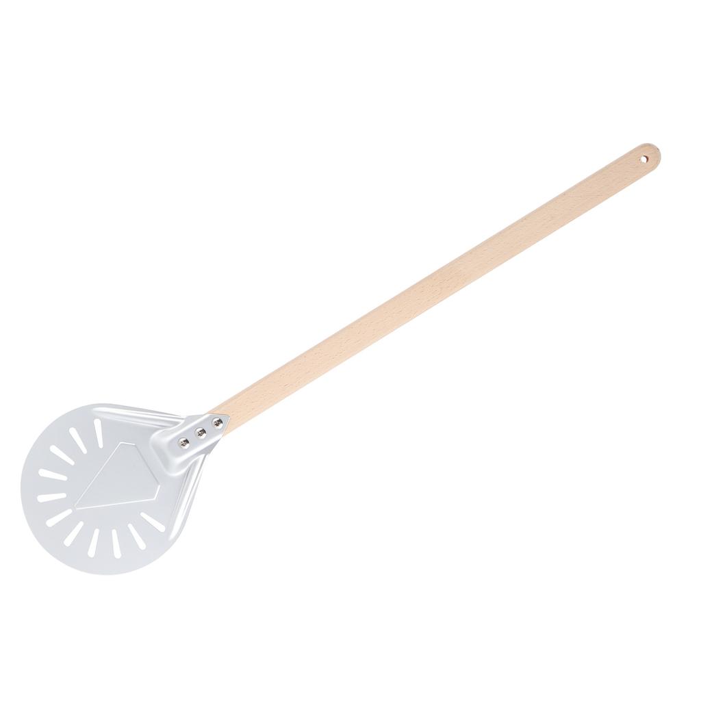 Pizza Shovel with 60cm Removable Wood Handle NonSlip Round Pizza Spatula Kitchen Utensils(7in )
