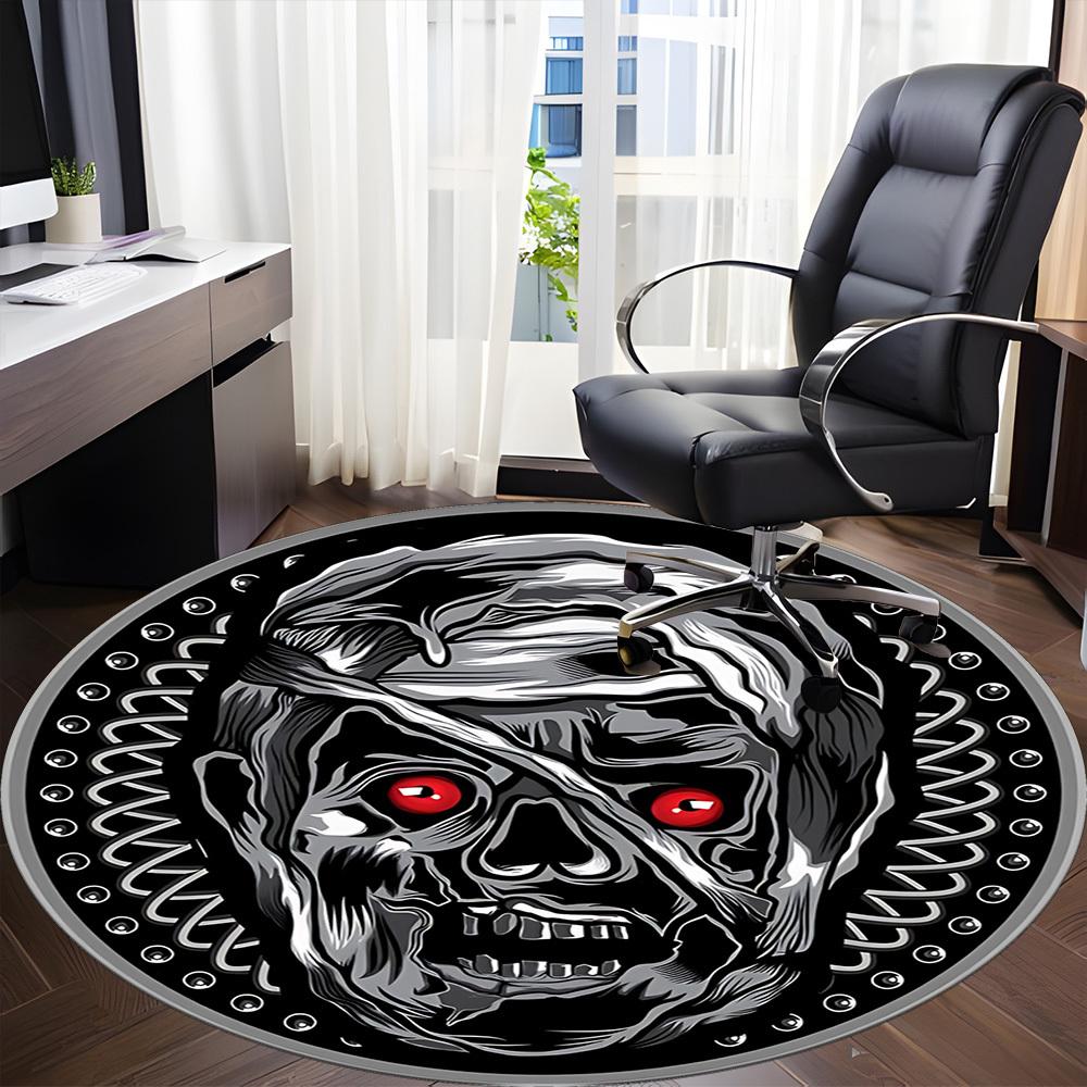 1pc Halloween Decorations Chair Carpet for Office, Round Non Slip Durable Large Size Office Carpet, Suitable for Office