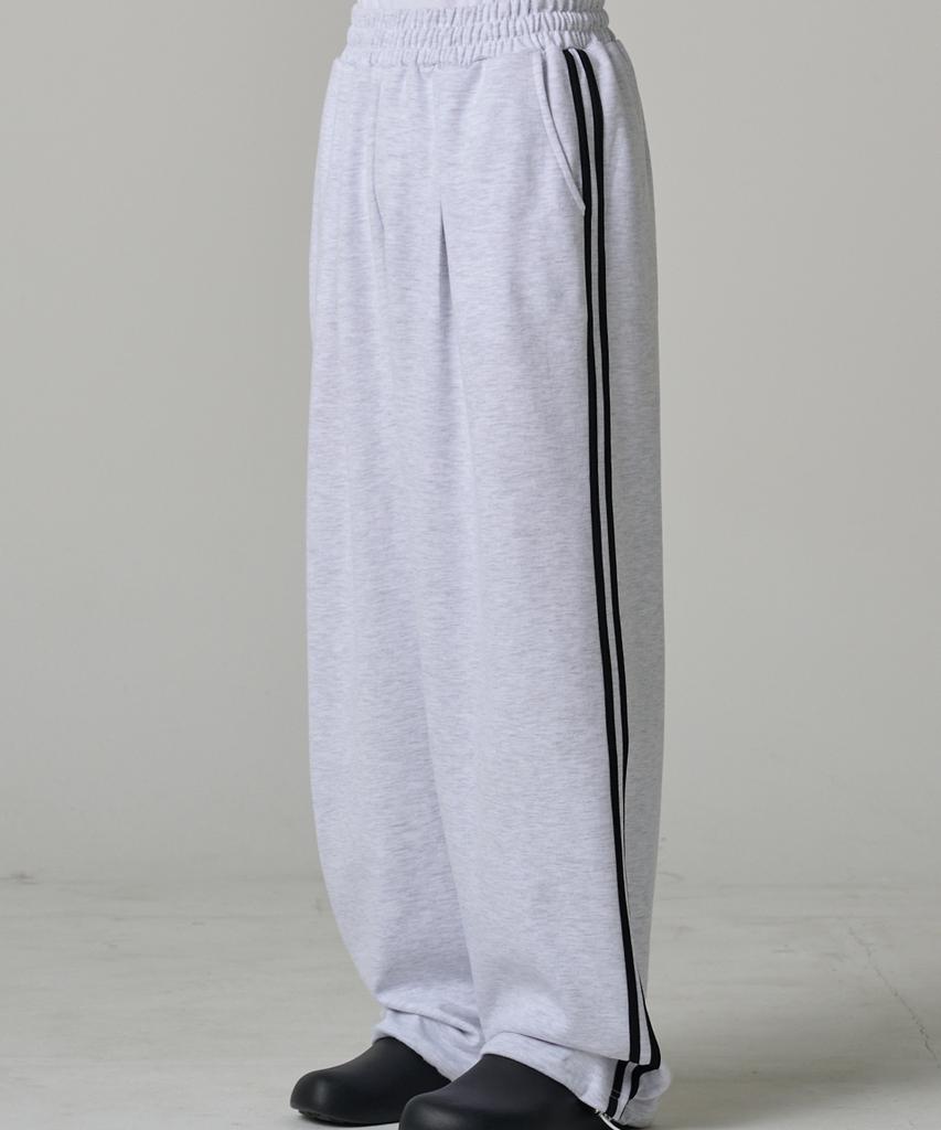 Peideomeonteu [All Seasons Or Brushed Fabric Selection] One-Pleat Track Drawstring Balloon Sweatpants (Type B)
