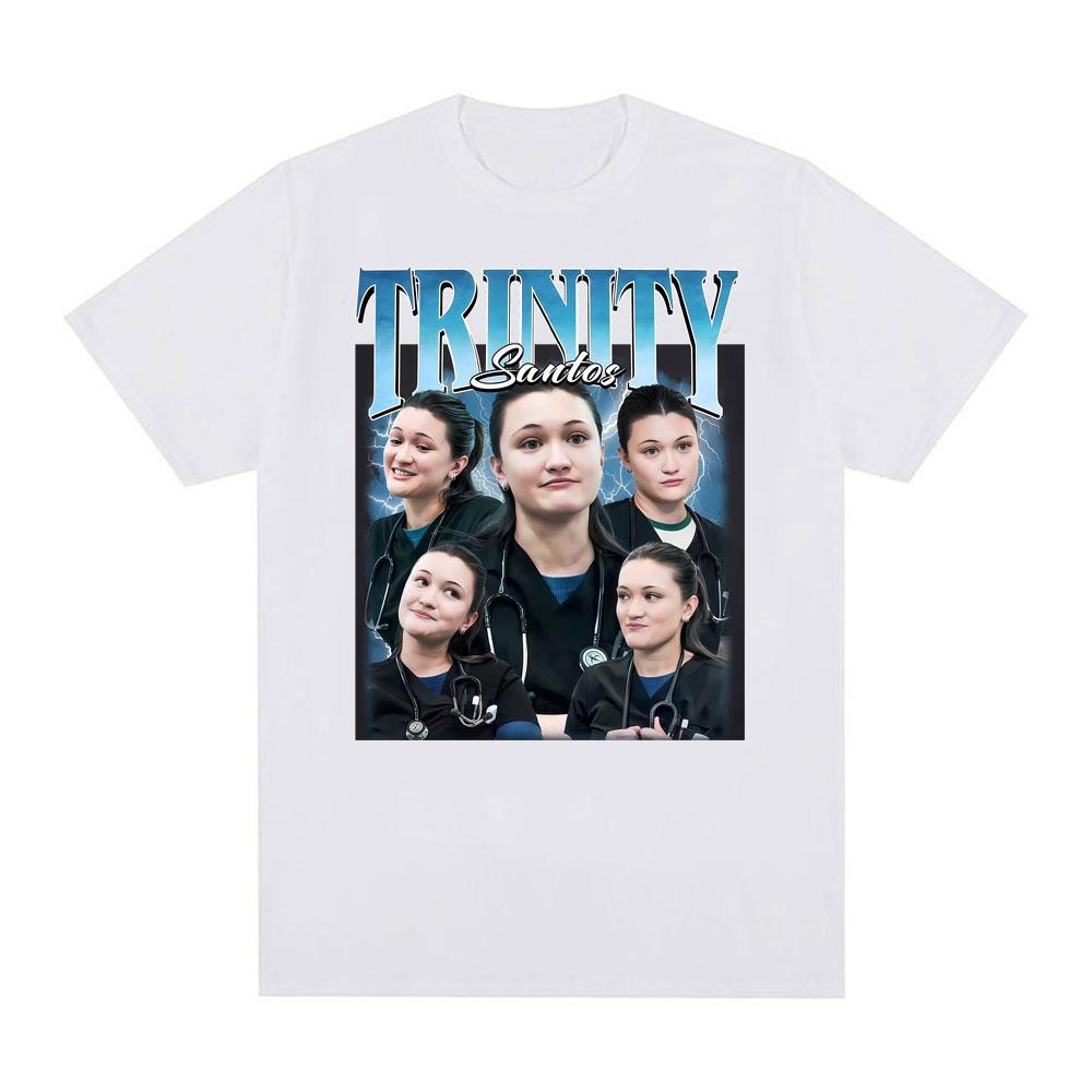 Trinity Santos Unisex Vintage 90s Medical Drama Fan Graphic T Shirts Unisex Women Fashion 100 Cotton Tee Shirt ONeck Tops Tshirt