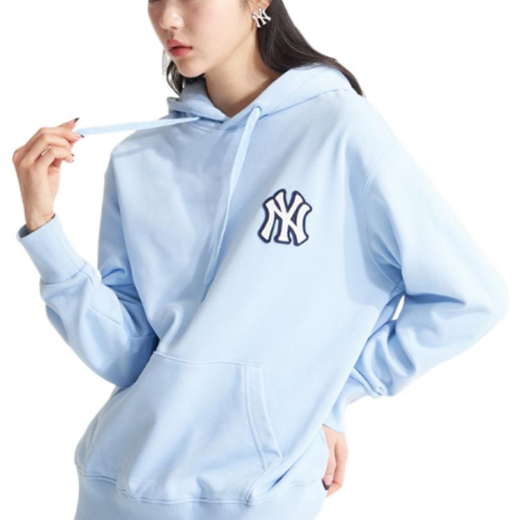 MLB New York Yankees Sweatshirts Unisex Blue Hooded Moderate Regular 3AHDM0121-50BLL