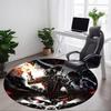 1PC Warrior Armor Office Round Rug, Non-slip, Soft and Durable Office Rug for Interior Decoration, Perfect for Office Yy250915089