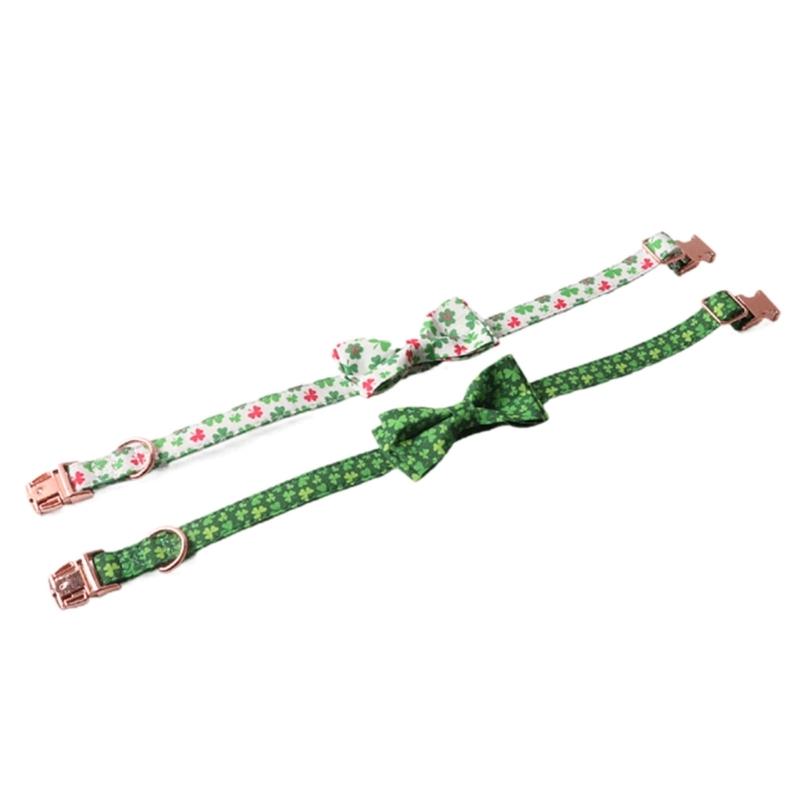 Puppy Flower Collar Festive Shamrock for Small Medium Girl Dogs Cat Dog Collar Necklace Flower Costumes