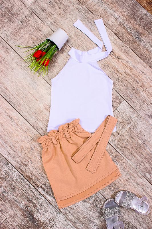 Girls' Clothing Set – Blouse & Skirt, Bright Colors, Summer, 6195-036 HC