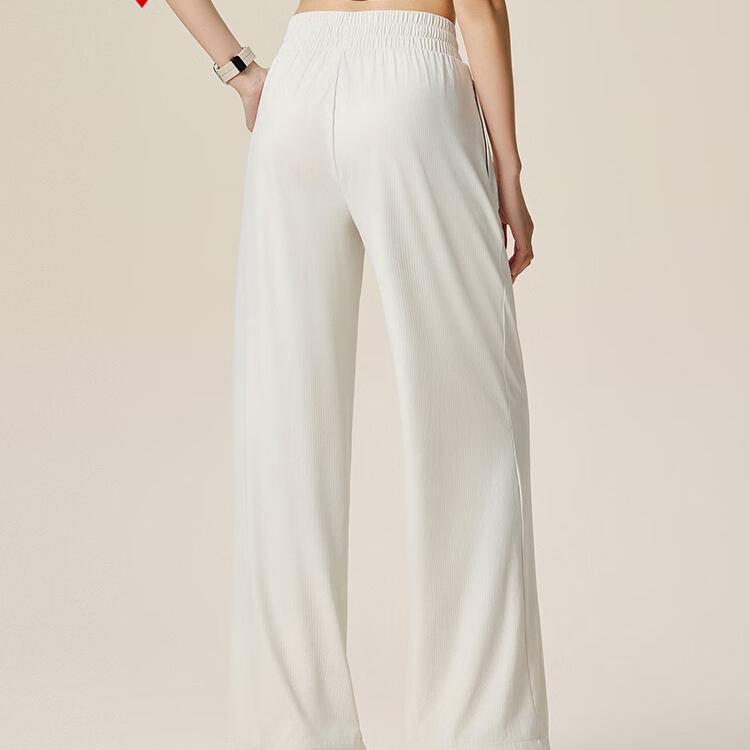 Anta Training Series Solid Color Mid Waist Drawstring Breathable Loose Casual Pants Women Bottoms 162537316-3