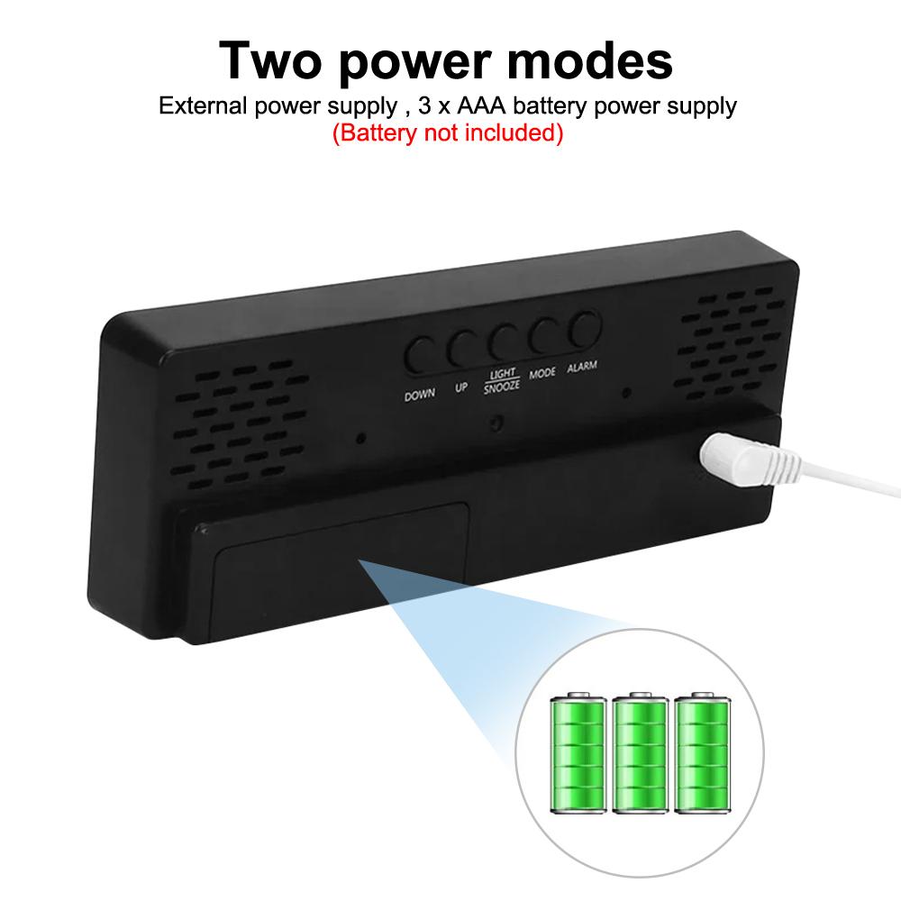 Colorful Led Electronic Alarm Clock 3 Levels Adjustable Brightness Time Display Large Screen Table Clocks