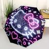 1pc Neon Hello Kitty Cosmic Glow Umbrella with Plastic Handle,Suitable for All Seasons Home Travel Outdoor UmbrellaSanlio566
