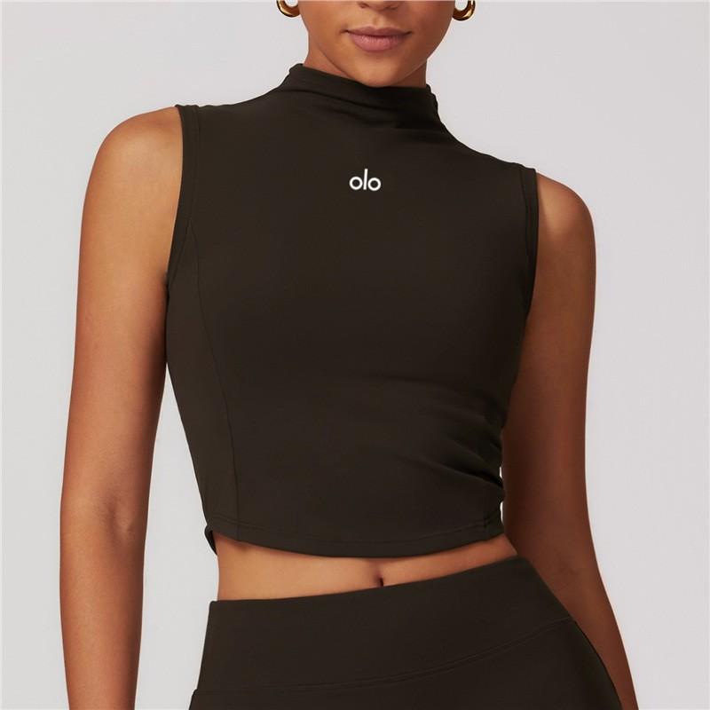 Al Yoga North America High Neck Sports Bra Quick Dry Running Backless Shockproof Tight Top Women
