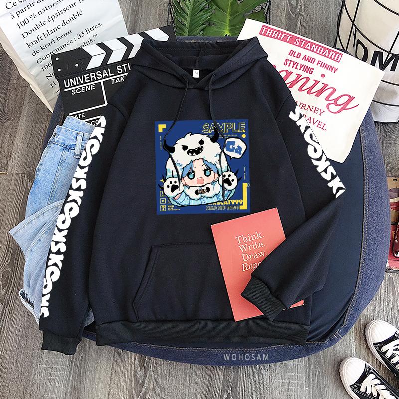 Anime SK8 The Infinity Langa Kawaii Hoodie Women Funny Cartoon Skateboard Clothes Streetwear Winter Warm Thicken Sweatshirt Male