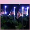High-performance Solar Led Flag Lawn Lights For Independence Day And Yard Decor