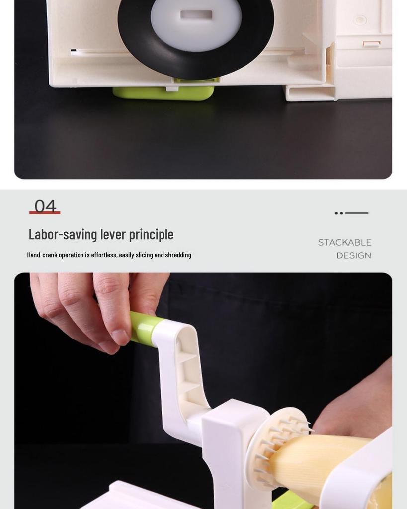 Multifunctional Hand-Crank Vegetable Slicer & Grater for Potatoes