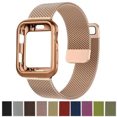Milanese Case+Strap for Apple Watch Band 9 8 7 6 SE 5 4 49MM 41mm 40mm 44mm 42mm 38mm Watchband for Iwatch Series 9 Correa 45mm