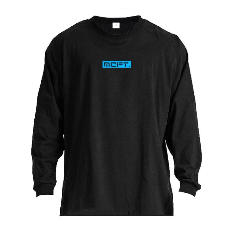 Muscleguys New Simple O-neck T-shirt Loose Spring and Autumn Clothes Men's Sports Running Thin Bottoming Shirt