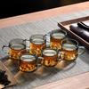 GIANXI High Borosilicate Glass Cup Thickened High Temperature Bottom Guanshan Design With Handle Small Tea Cup Kung Fu Tea Set