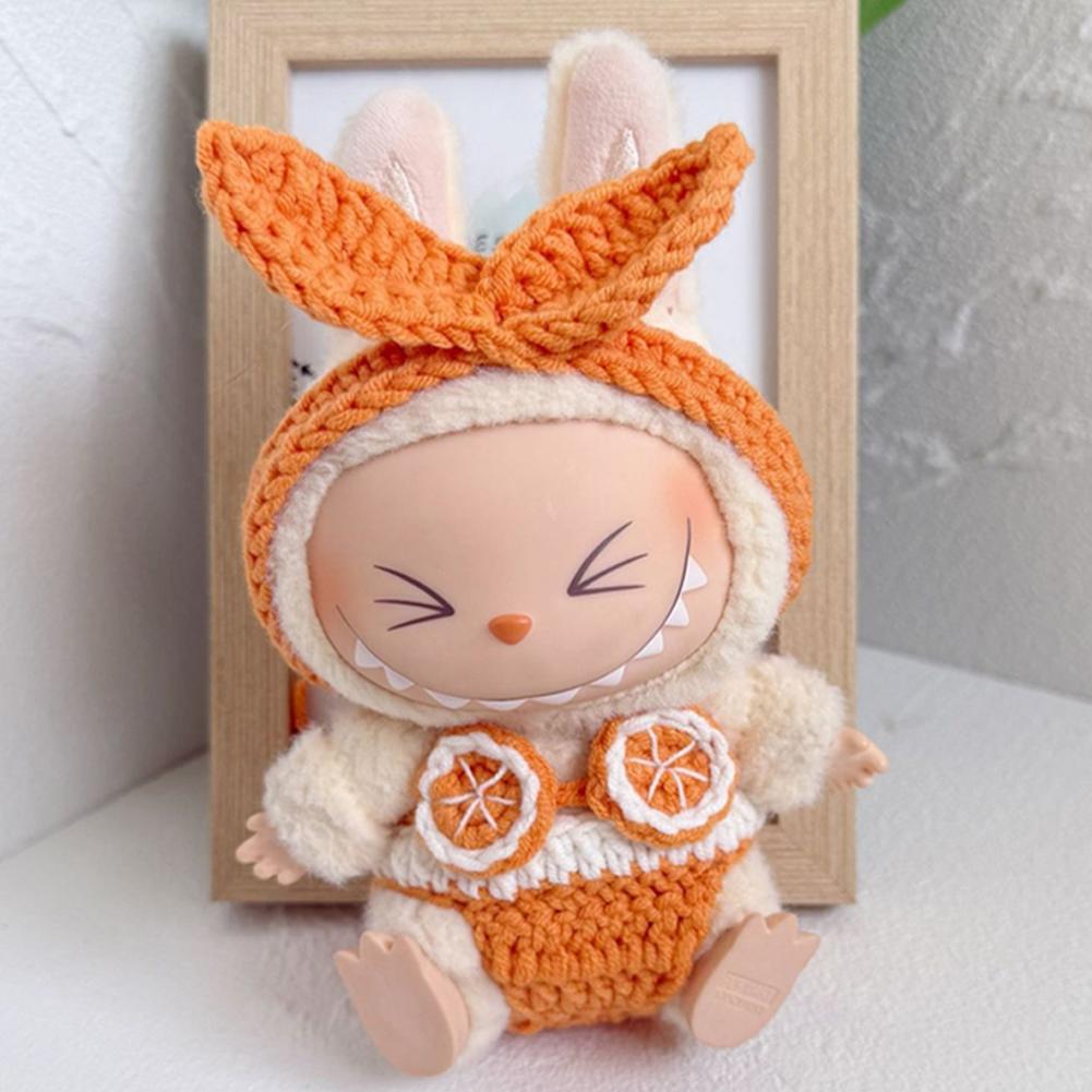 For 17cm Labubu Doll Clothes Fashion Swimwear Clothes Color Match Hoodies Dolls Accessories Cute Decoration Little Cloths