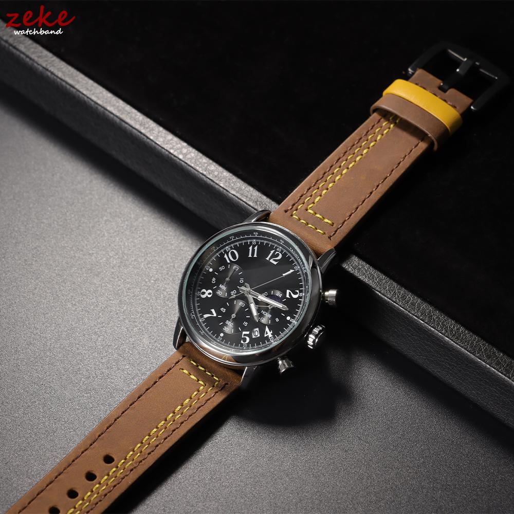 Echtes Leder Uhrenarmband für Huawei Watch GT 2 Armband 20mm 22mm Ersatzbänder für Samsung Galaxy Watch 42mm 46mm Armband