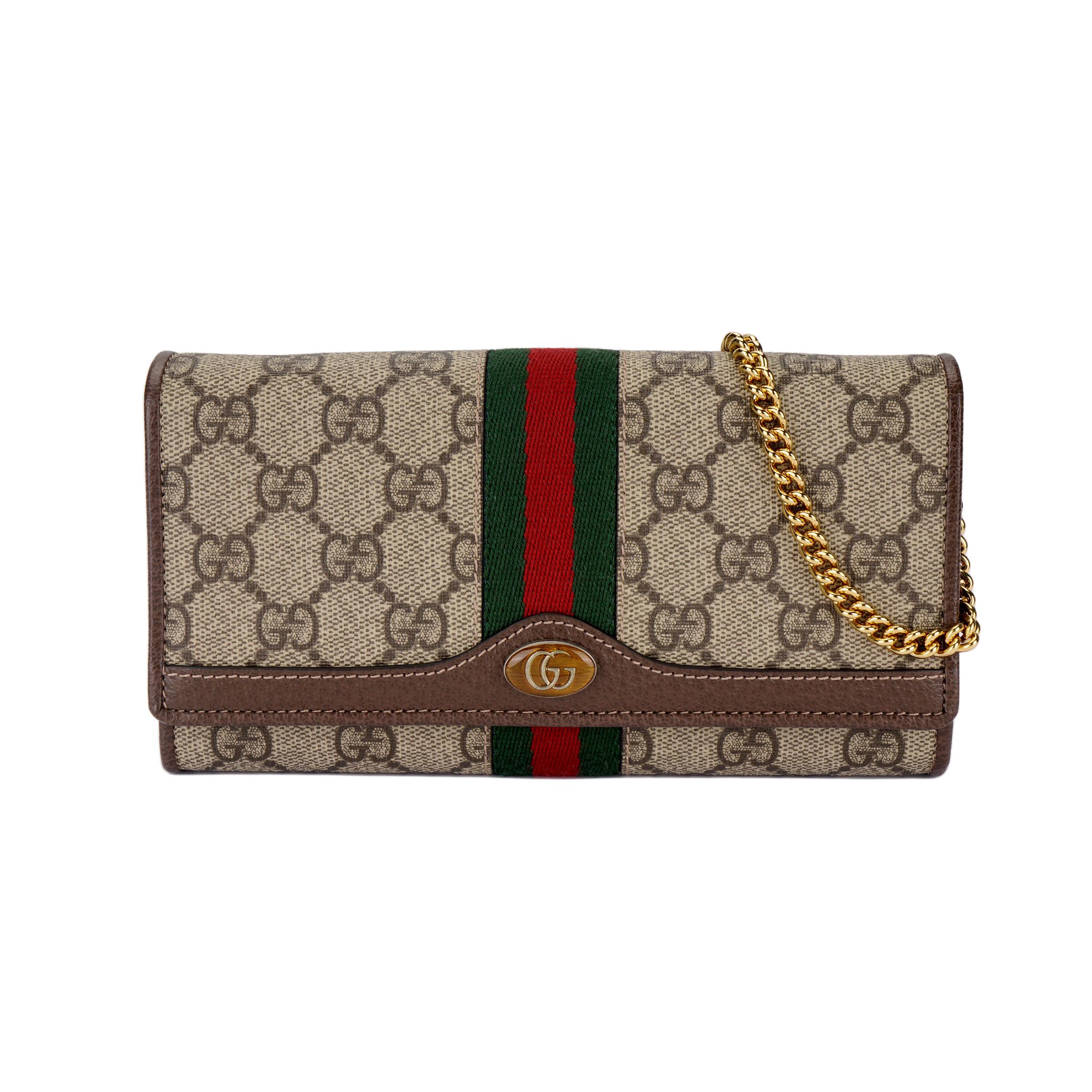 

Gucci Ophidia Смужка з логотипом Ремінь-ланцюжок на плече Сумка з канви та шкіри Жіночі сумки Ебоновий коричневий 546592-96IWS-8745 Basic Set (Bag+Dust Bag)