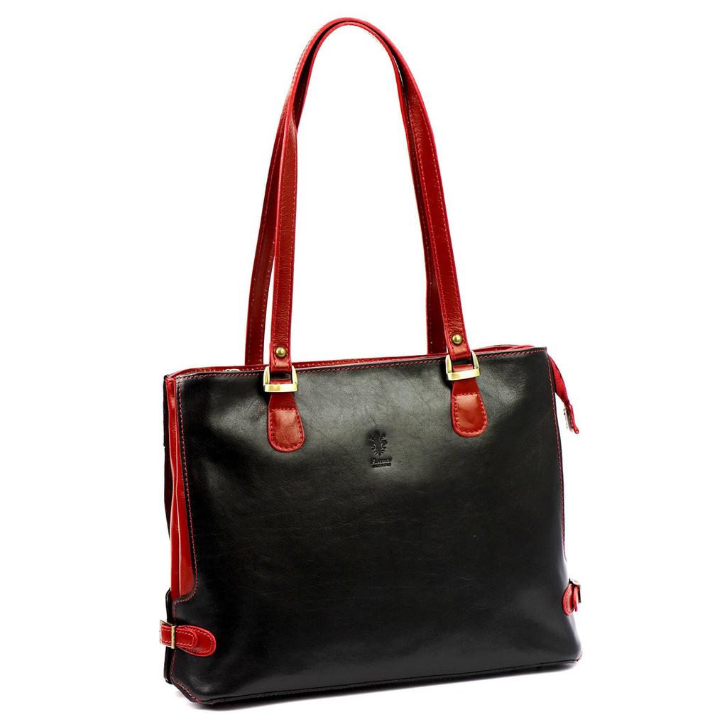 Elegante Leder-Shopperbag zum Umhängen Florence