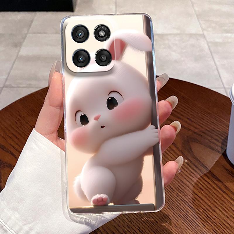 Jelly Casing For Motorola Moto G Stylus 5G 2025/Moto Edge 60 Stylus Funda Clear Silicone Soft TPU Cover Cute Cat Protective Case