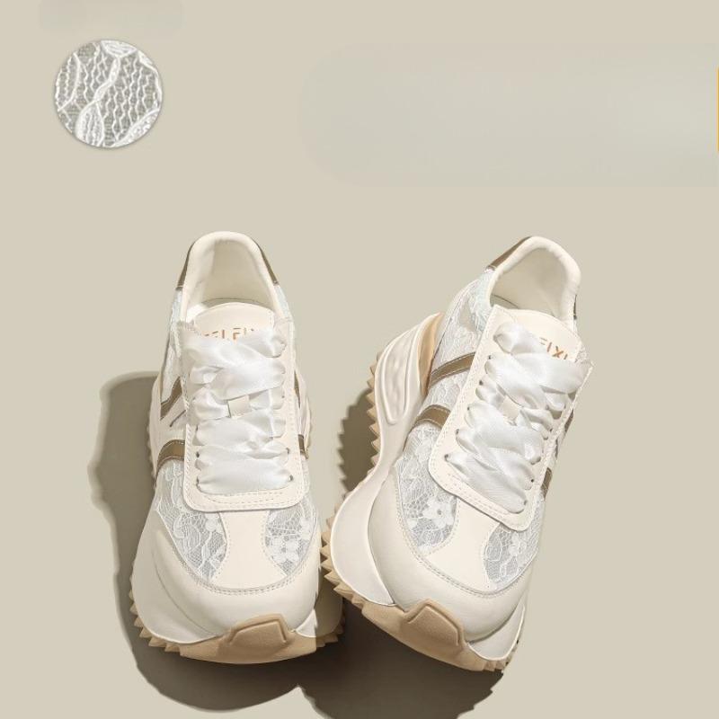 

Маленькие кроссовки на толстой подошве из дышащей сетки, папины кроссовки, летняя спортивная и повседневная спортивная обувь 39 абрикосовый/бежевый