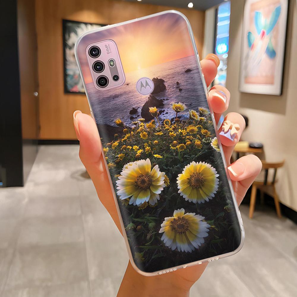 For Motorola Moto G10 G20 G30 Phone Case Cute Cartoon Painted Back Cover Soft Silicone Bumper For Moto G10 G20 G30 G60 G60s Capa