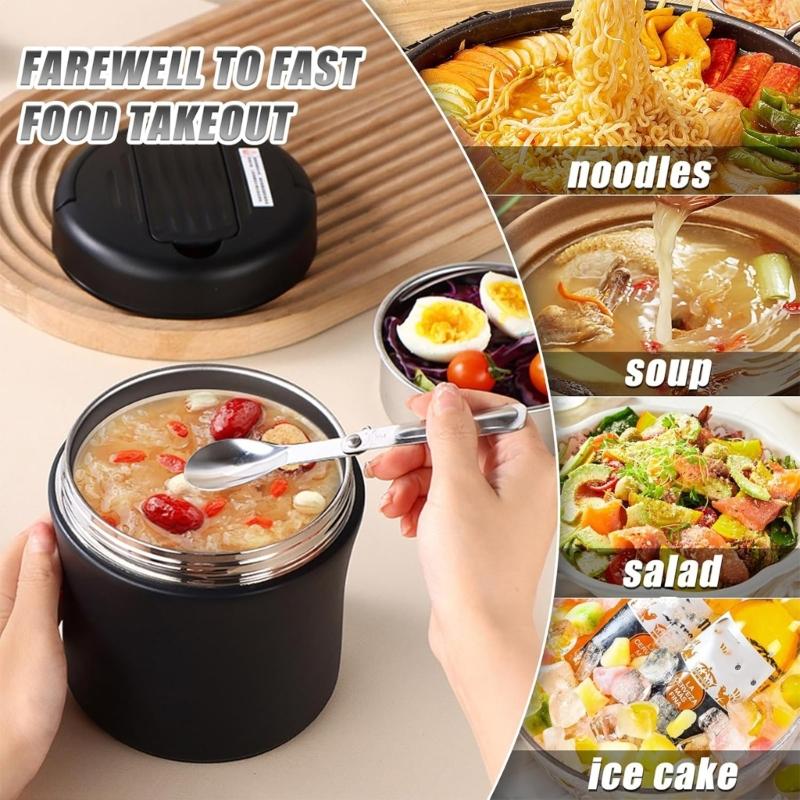 Leak Proof Thermal Food Container Stainless Steel Wide Opening for Easy Access 1.2L Capacity Lunch Box