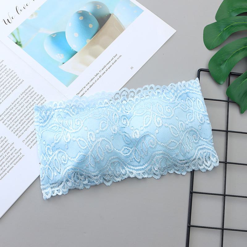 Spring and Summer Women's Lace Tube Top with Shoulder Straps - Style 826.