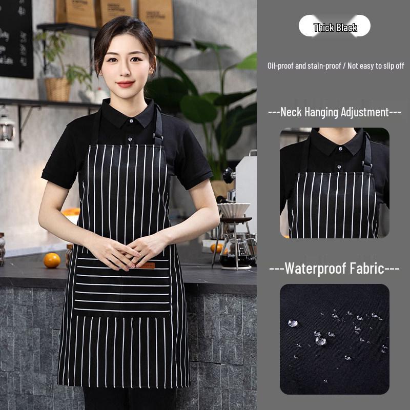 2026 Young Style Waterproof & Oil-Proof Kitchen Apron for Work & Catering