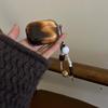 Black-Brown Smudge Amber Pattern Earphone Case with Hook for Apple Airpods 1, Airpods 2, Pro Pro2, Airpods 3 Airpods 4