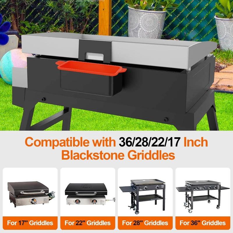 1PC Silicone Grease Cup Liner BBQ Grease Tray, Durable Drip Tray Blackstone Baking Tray Accessories