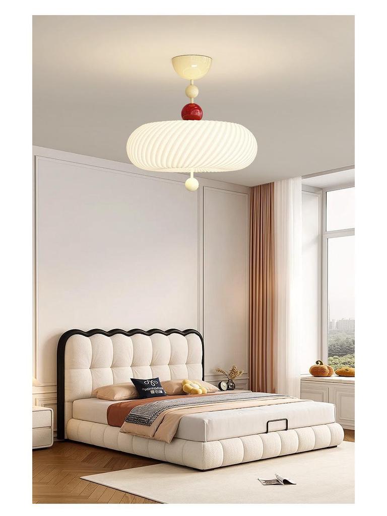 French Medieval Style Cream Ceiling Lamp for Master Bedroom & Children's Study - Full Spectrum Eye Protection