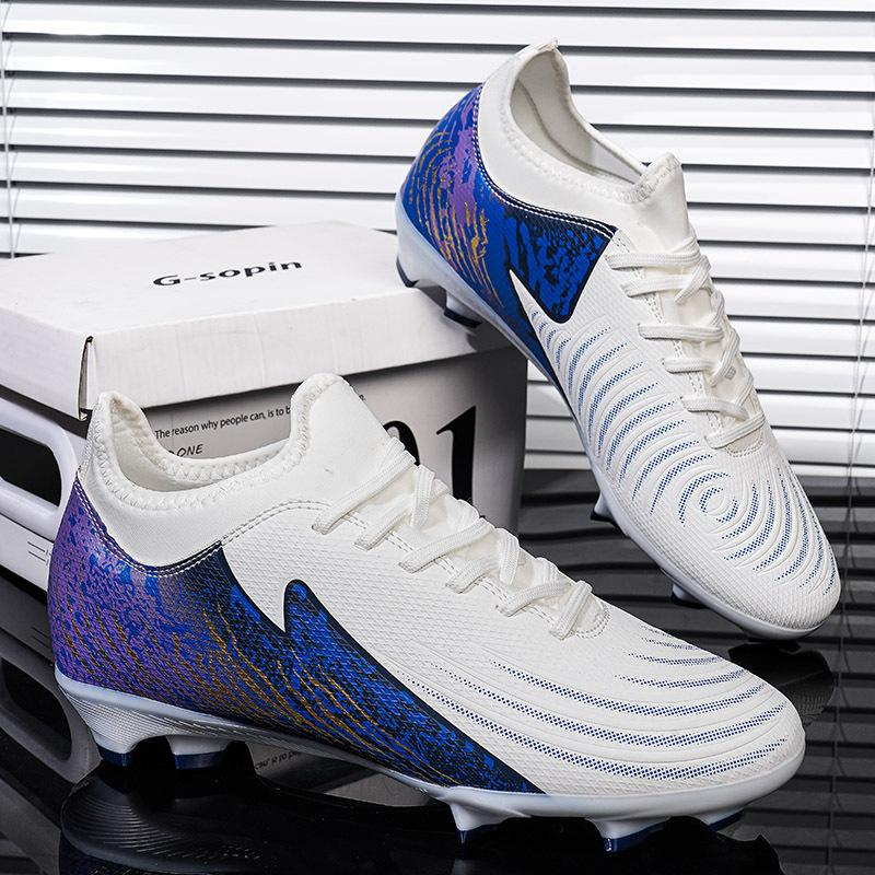 New student high-peel hydrolysis-resistant breathable high-top long nails broken nails rubber non-slip youth football shoes