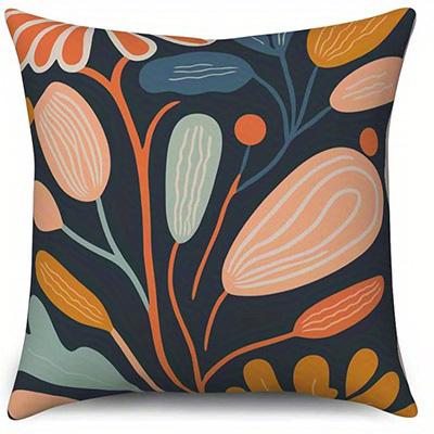 Home Decor Colorful Floral Pattern Digital Print Pillowcase Pattern Cushion Cover Suitable For Sofa Bedroom Car Pillow Cover