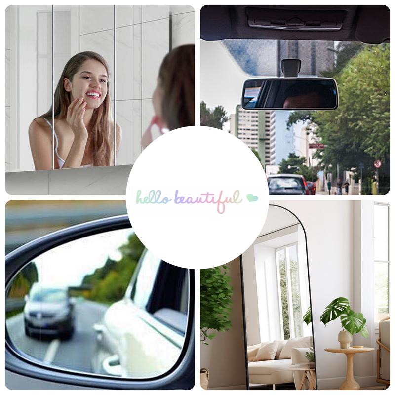 Hello Beautiful Rearview Mirror Decal Waterproof Rear View Mirror Decal Auto Sticker Hello Beautiful Sign Chic Car Decal