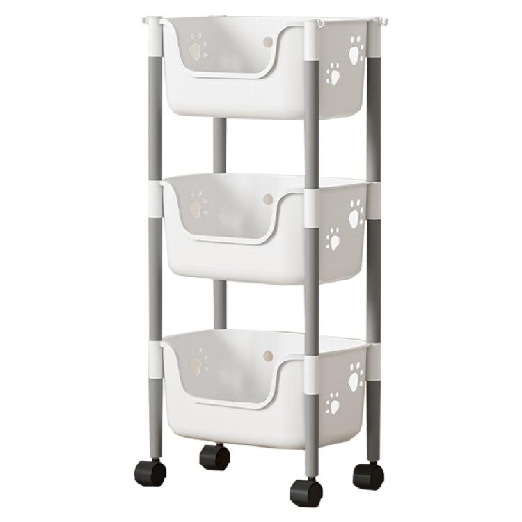 Convenient Rolling Storage Rack Multilayer Storage Solution with Drawers for Organizing Living Spaces Efficiently