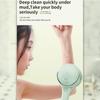 Electric Soft Body Bath Brush Shower Scrubber Double Handle Back Rubbing Machine Long Handle Cleaning Brush Bathroom