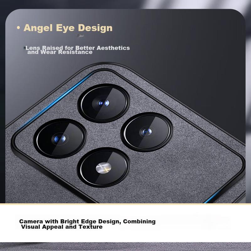 Redmi K70E Phone Case, Redmi K70e Protective Cover, Shockproof, Full Lens Protection, Soft, Simple Luxury Silicone Outer Case,n, Leather Case In Gray