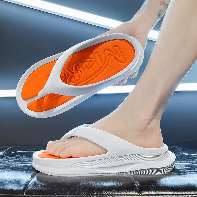 

Men Flip-flops Elegant Male Soft Slippers Comfortable Massage Summer Shoes Fashion Mens Outdoor Sport Slippers 39-46 39-40 білий