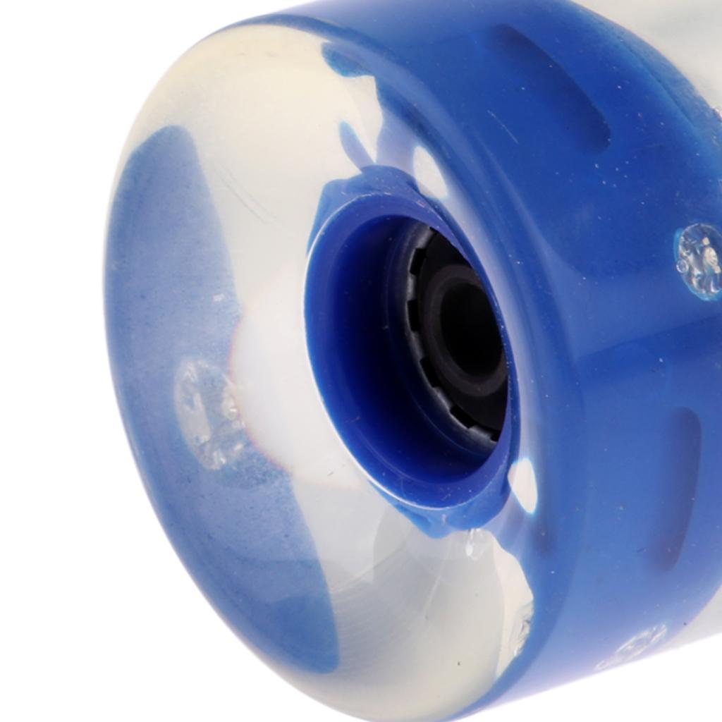 Conjunto de Rodas de Longboard Iluminadas PU de Alta Elasticidade Rodas Flash Downhill Mountain Cruiser para Skate de Rua e Habilidade