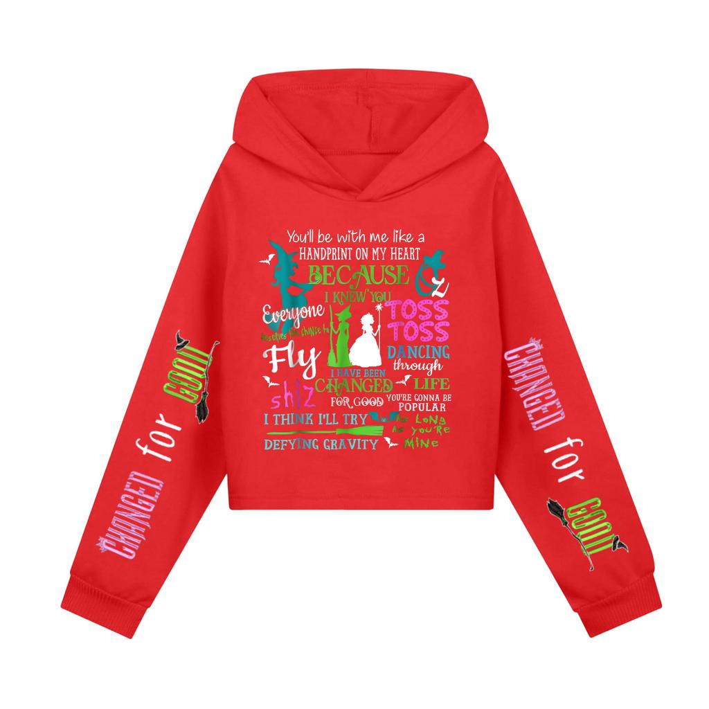 Children's Hooded Hood, Trendy Long Sleeved Witch Hoodie