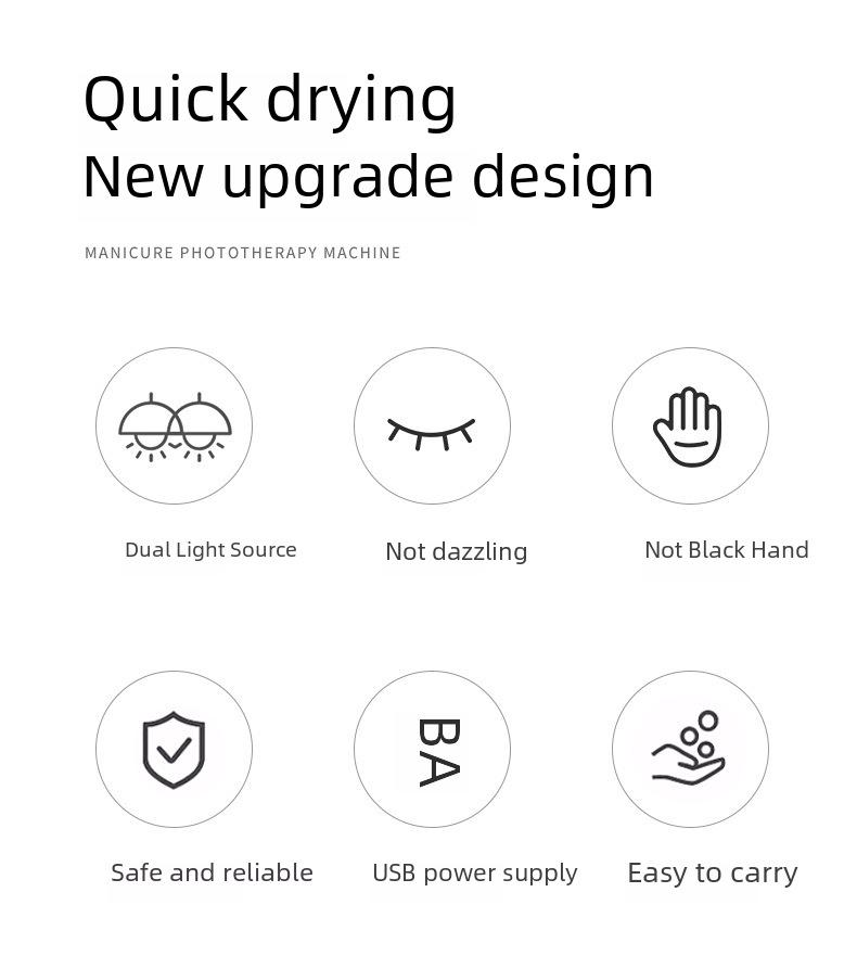 Rosa LED Nail Art Schnelltrocknerlampe - Sanftes Trocknen für den Heim- und Salongebrauch