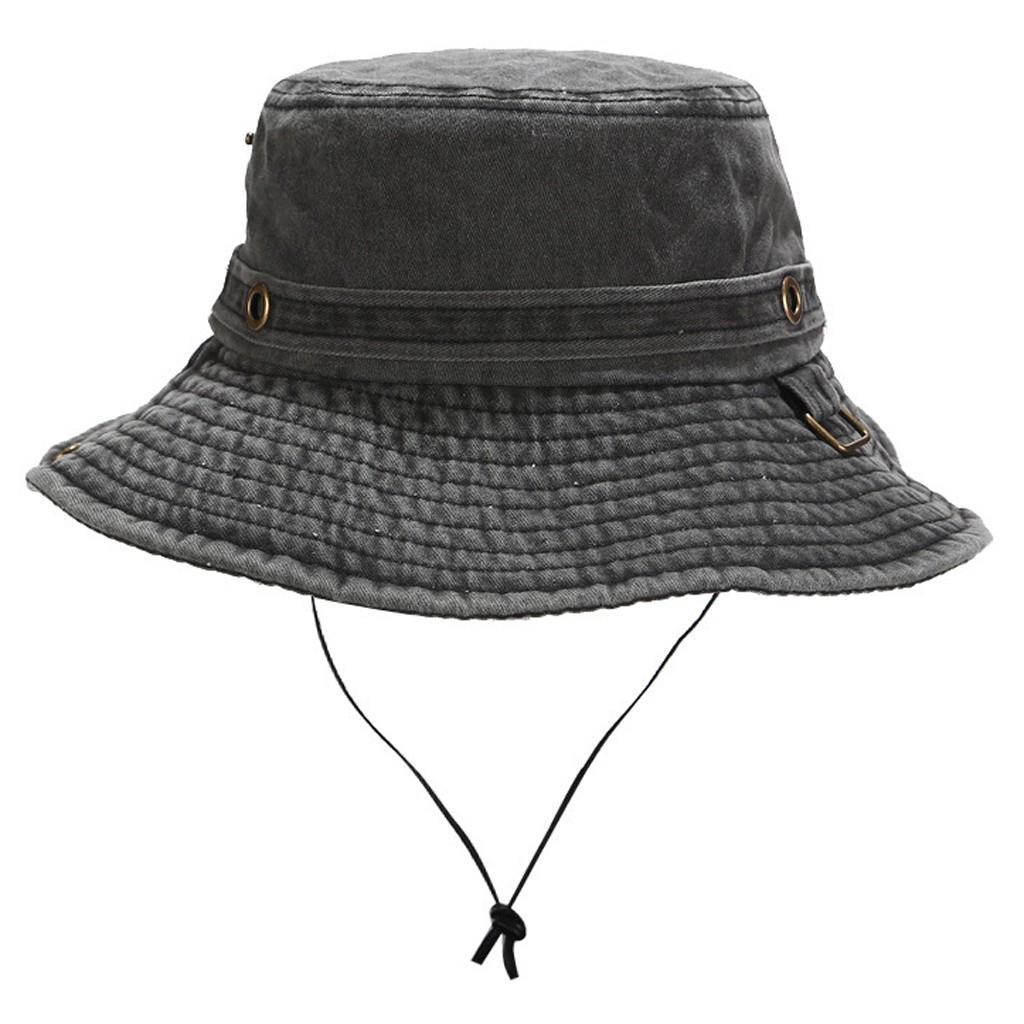 Unisex Fashion Outdoor Hat  Bucket Fisherman Cap Solid Fishing Hat
