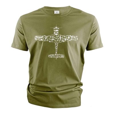 Herren-T-Shirt mit Flugzeugmotiv, Fliegerhemden, Pilotengeschenke, Flugzeughemden