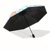1pc Rainbow Cinnamoroll Sanrio Design Pattern Automatic 3-Fold Umbrella, 8 Iron Frames, High-Value Folding Umbrella, Suitable for Office, Travel and O