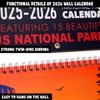 National Parks Calendar 2026 - Illustrated Wall Calendar Featuring 15 US National Parks, 8.5" X 12", 15-Month Vintage Poster Art Calendar (Oct