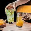 Simple Thickened Straight Glass Cup, Hammer Patterned Juice Beverage Beer Glass, High Aesthetic Water Cup, Party Wine Glasses