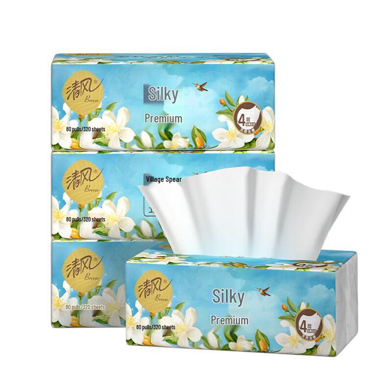 Qingfeng Premium 4-Ply Soft Pack Facial Tissues