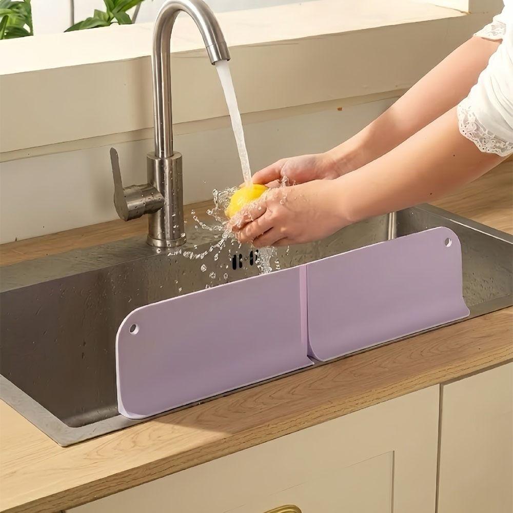 Foldable Water Blocking Board Suction Cup Base Suction Cup Baffle Kitchen Sink Guard Household Use