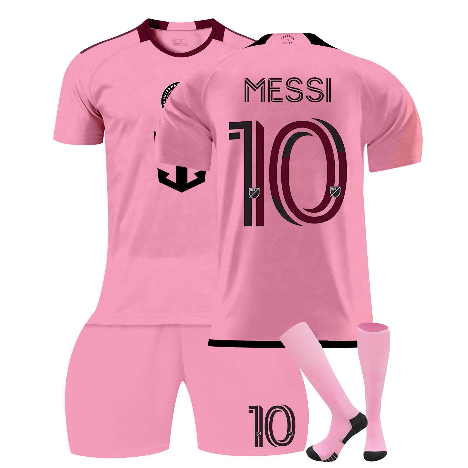 

2425Inter Miami Home Football Jerseys Шорты Носки Комплект Новый сезон Шорты Носки Взрослые размеры Одежда 26