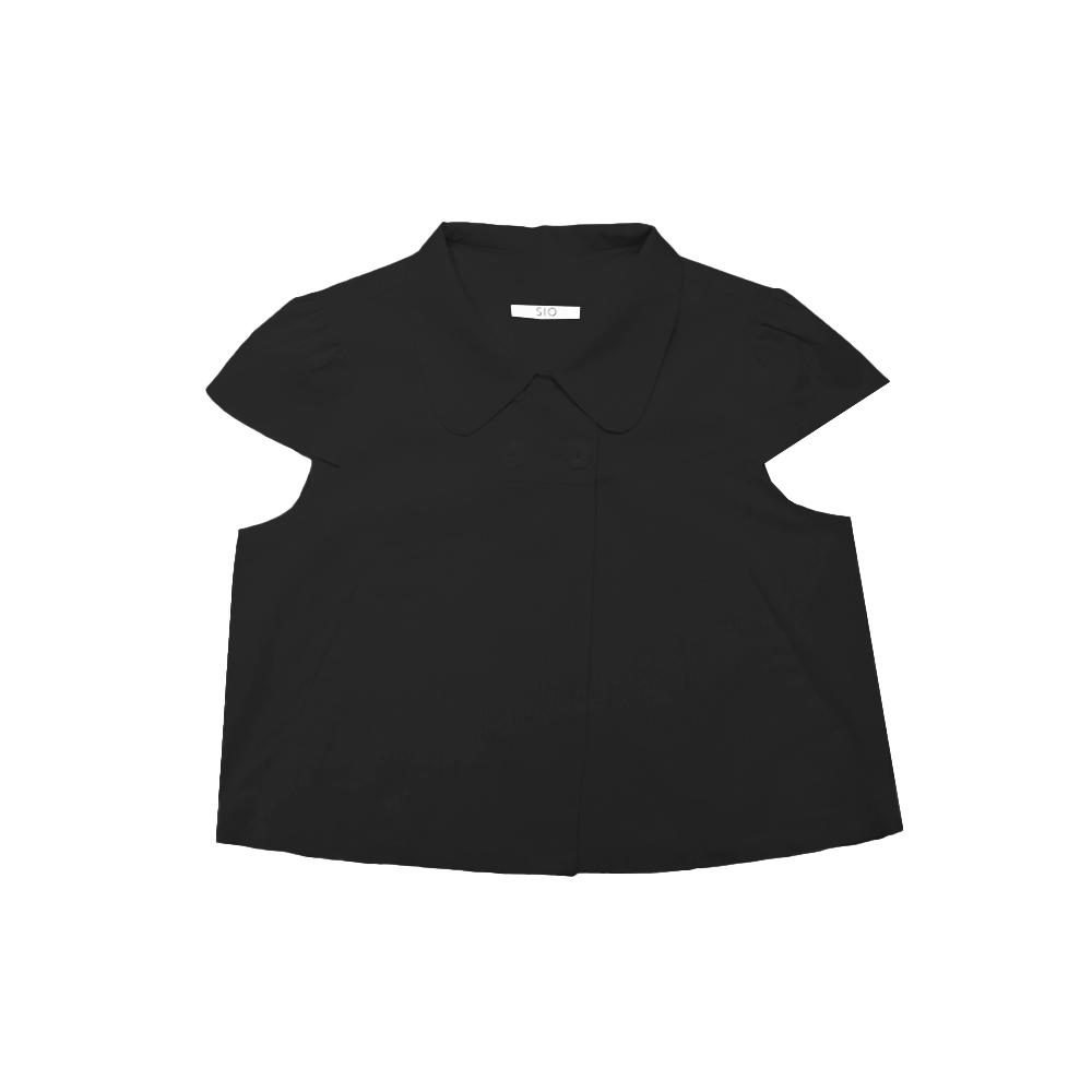 Sio 4 Button Crop Shirt [Charcoal] Free/Free